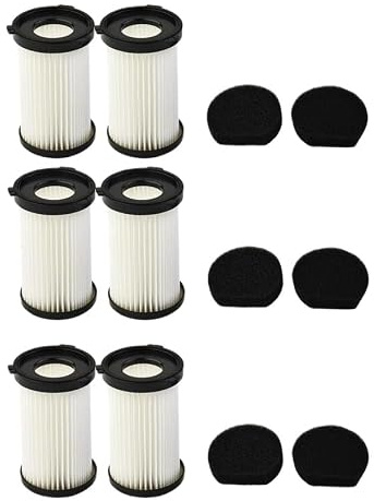 StarRing 2/4/6-pack HEPA-filter ersättningsfilter passar till Cecotec för Conga Thunderbrush 520 550 560, passar för Handyforce 2761 2759 dammsugartillbehör tvättbara filter och svampar (6-pack)