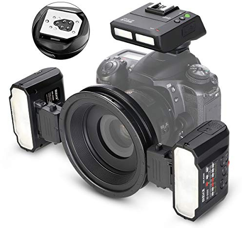 Meike MK-MT24 2.4g Wireless Macro Twin Flash Kit for Canon DSLR and Mirrorless Cameras