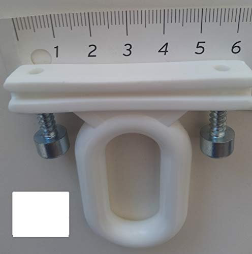 Coppia Ricambi Ganci Occhielli sostituzione per Tenda da Sole a Caduta in PVC Completo di Viti Colore Bianco