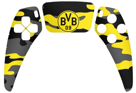 DeinDesign Skin kompatibel mit Sony PlayStation 5 Controller PS5 Folie Sticker BVB Borussia Dortmund Fanartikel