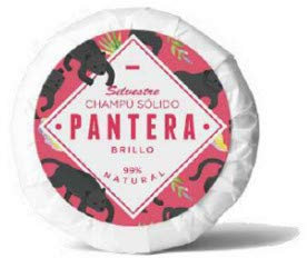 CHAMPU SOLIDO SILVESTRE PANTERA 60 GRAMOS BRILLO Y FUERZA PARA EL PELO 99% NATURAL