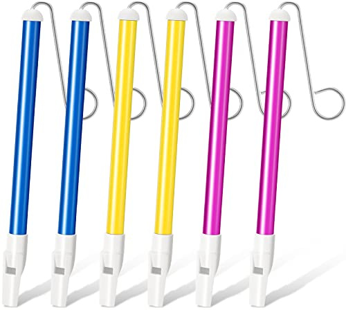 Civaner 6 Pcs Slide Whistle for Kids Slide Whistles for Adults Instrument Toy Musical Parent Child Games Educational Games Birthday Gifts Party Favors Supplies, Blue Yellow Purple