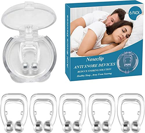 snarkstopp, anti-snark magnetisk näsklämma av silikon BPA-fri – luktfri anti-snarkning magnet näsklämma anti-snarkning tips och för bättre sömn – återanvändbar [set om 6]