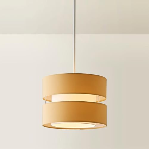 ValueLights | Small Easy Fit Ceiling Light Shade 2 Tier Pendant Drum Lampshade for Living Room Bedroom Hallway - Sand | Shades, Home Décor & Improvement Essential | 26cm Shade Width