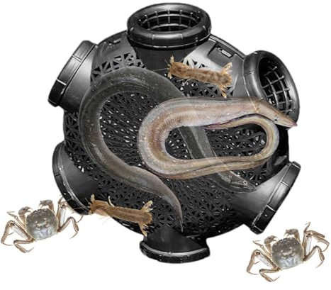 Fischfalle, Krabbenfalle Mit 3/8 LöChern, Reusen FüR Fischfang, Aalreuse KöDerfischreuse Fischreuse FüR Kleine Fische, Zum Fangen Fische, Krebse, Krabben, Hering, Garnelen,