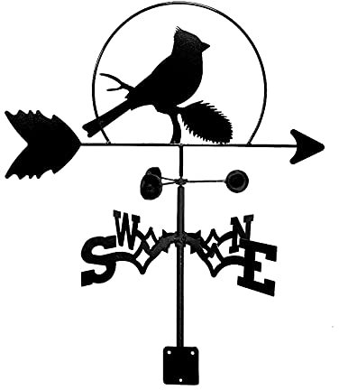 Weathervane Tit Fågel Silhouette Rostfritt stål Trädgårdsstake Väderflöjel Mätverktyg Vindriktningsindikator Weathercock för takmontering