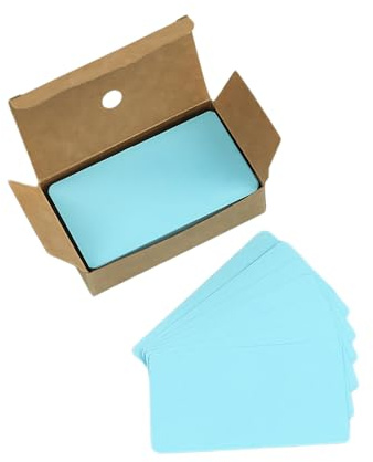 100 leere Nachrichtenkarten, leere Visitenkarten zum Lernen, Lernen, DIY, Erinnerungen, blau, 100 Stück