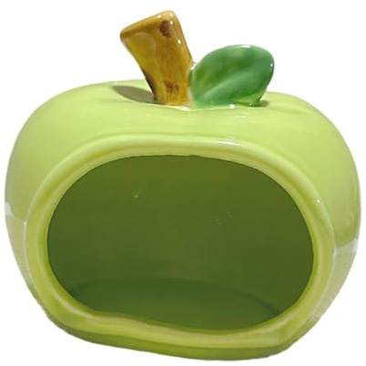 Folpus Maison en céramique pour Hamster, gamelle pour Nourriture, nid pour Hamster Nain, Vert