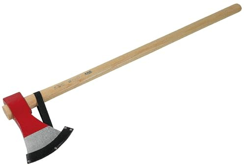 Hache française – Lame trempée en Acier C45, Manche Bois frêne – Outil Robuste pour Coupe de Bois, Bricolage et Plein air, taillant protégé