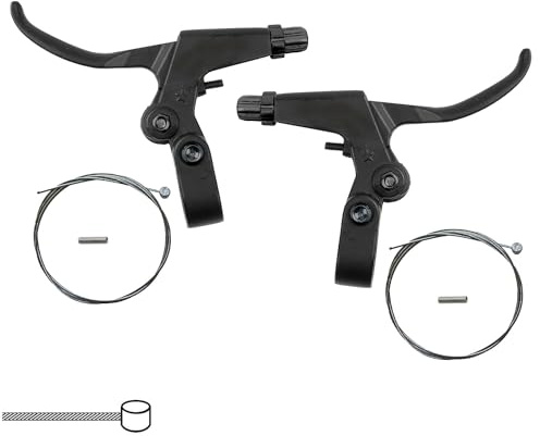 Saiguan Bremshebel-Set für Kinderfahrrad, Alu, inkl. Innenzüge und Endkappen, Schwarz