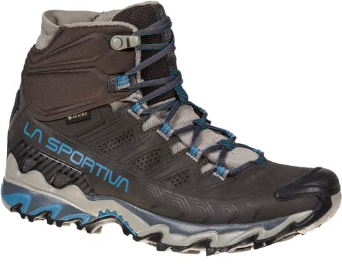 La Sportiva Ultra Raptor II Mid Leather Woman GTX, Scarponi da montagna Donna, Carbonio Atlantic, 41.5 EU