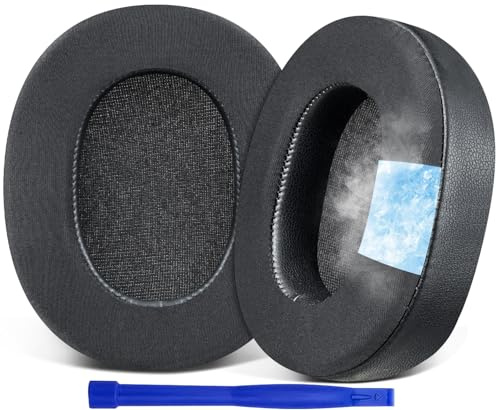 SOULWIT Cooling-Gel Replacement Earpads for Sony WH-1000XM5 (WH1000XM5) Noise Canceling Headphones, Ear Pads Cushions with High-Density Noise Isolation Foam, Added Thickness - Black