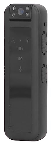 Yunseity Mini Videoregistratore per Videocamera, Videocamera Indossabile con Clip Posteriore 1080P con Audio, Indicatore Luminoso a LED Supporto per Videocamera Tascabile Visione