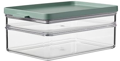 Mepal - Frühstücks-Kühlschrankbehälter Duo Omnia - 2-lagige Frischhaltedosen - Aufbewahrungsbox für Aufschnitt & Käse - Küchenaufbewahrung & Organisation - 500 ml & 1200 ml - Nordic sage
