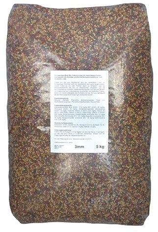 Koi Herdecke - 5 kg Fischfutter Mix für Koi's | Schwimmende Pellets von 3 mm | geeignet für Zierfische - Goldfische - Orfe - Shubunkin | 5 Kilo Pack - Alleinfuttermittel