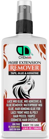 Bond & Tape Remover Super Solvent, Hair Extensions Remover Easy to Use Citrus Oil Enriched Adhesive Tape Remover Wig Glue Dissolvent Gentle on skin best multipurpose remover Alcohol free (100ml Spray)