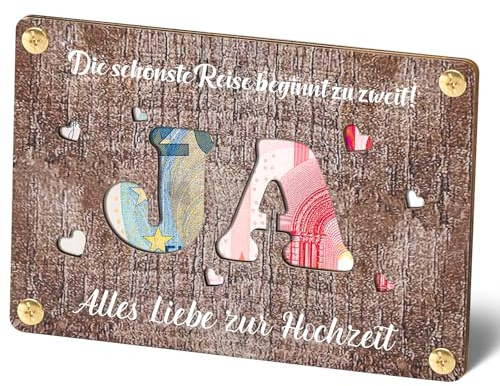 Geldgeschenk Hochzeit Verpackung Holz Hochzeitsgeschenk für Brautpaar Geld Geschenk Hochzeit Verpacken Hochzeitskarte