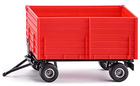 Siku 2898, Zwei-Achs-Anhänger, 1:32, Metall/Kunststoff, Rot, Kippbare Mulde