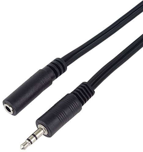 PremiumCord Verlängerung Klinkenkabel 3,5mm, Klinke 3,5mm, Stecker auf Buchse, Aux Headset Audio Verlängerungskabel, geschirmt, Farbe schwarz, Länge 3m