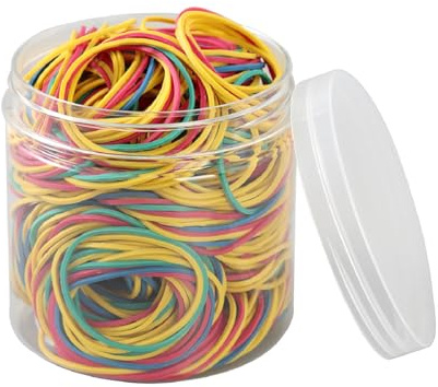 1000 fasce elastiche in gomma di colore da 3,8 cm, elastiche, per uso generico, elastiche, elastiche, per casa, ufficio, scuola, articoli di cancelleria (multicolore)