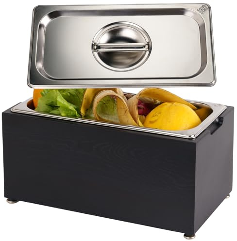 Art Secret 1.6 Gal Kitchen Countertop Compost Bin, Smell Proof Insert with Pine Wood Box (Gray)
