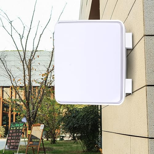 Led Doppelseitiger Leuchtkasten Leuchtreklame Werbeleuchte Leuchtschild Doppelseitig Square Nasenschild Lichtwerbung Schild Reklame Neonschild Neonschilder Neonlicht Open Leuchtreklamen 50 * 50Cm