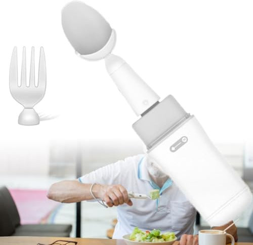 Cuillère anti-parkinson pour les tremblements de la main et l'arthrite - Cuillère et fourchette auto-stabilisantes pour personnes handicapées et personnes souffrant de tremblements