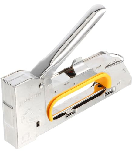 SHINEOFI Grapadora Manual Para Tapicería De Muebles y Paredes Tamaño Estándar Mecanismo De Bloqueo Seguro y Precisión El Grapado, Herramienta Multiusos Para Bricolaje y Construcción