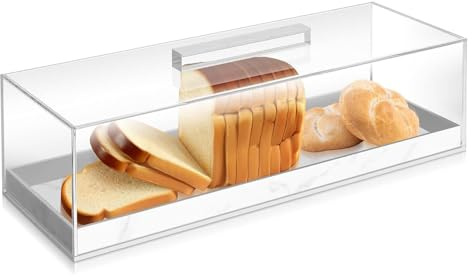 Marmorkorn Akryl Rektangulär Kakfat med Lock, Multifunktionellt Dessertställ för Förvaring och Visning, Idealiskt för Bröd och Kakor