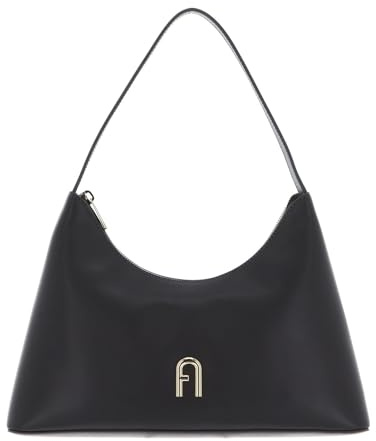 Furla Leder Schultertasche Diamante Shoulder Bag Urban Gray dunkelgrau