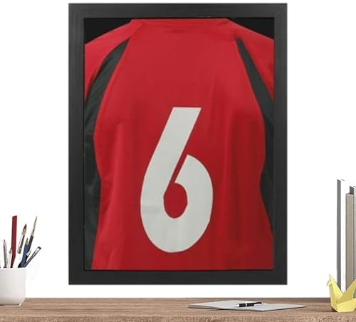 Schaukasten aus Holz – Wandbehang Sport Shirt Rahmen, stabile transparente Sichtbox, klassisches Schattenbox-Design, schützende Vitrine Aufbewahrungsplatte, stilvolle Sammler-Vitrine