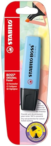 STABILO BOSS ORIGINAL Pastel - Evidenziatore - Pack da 1 - Azzurro Cielo