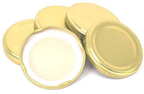 Nutley's 63mm Jam Jar Lids (Gold, 25)