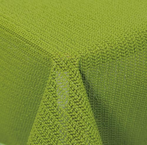 texpot Tischdecke 160 x 220 cm oval grün Gartendecke mit Saum abwaschbar Gartentischdecke Balkon Terrasse wetterfest