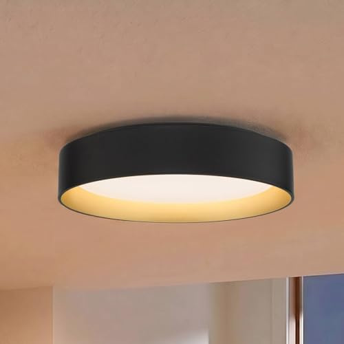 Lindby LED Deckenleuchte Gracjan dimmbar mit Leselampe (Modern) in Schwarz (1 flammig,) - Lampe Deckenlampe Wohnzimmerleuchte