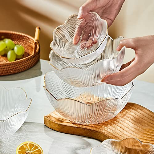ZANZER Ensemble De 3 Saladiers Bols De Service En Verre Bols Multi-usages Grand Moyen Et Petit