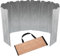 Sukudon Parabrezza pieghevole per fornello da campeggio in acciaio inox con borsa per il trasporto, 10 piastre in acciaio inox, 150 x 50 cm, protezione antivento pieghevole, accessori da campeggio per
