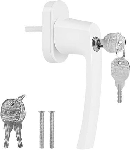 Lunriwis Fenstergriffe Abschliessbar fenstergriff abschließbar, Aluminium kindersicherung Fenster geschlossenen mit 2 Schlüsseln für Fenster & Terrassentür