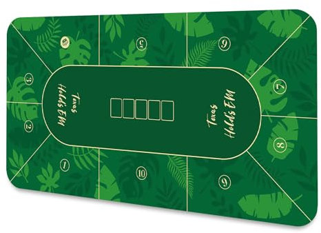 LaiEr Poker Mat Large Size Table Mat Texas Hold'em Poker Rubber Mat Poker Topper for Tables Folding Super Portable Poker Table Blackjack Top Layout Multiple Size Selection(180 * 90 * 0.2cm,Green)