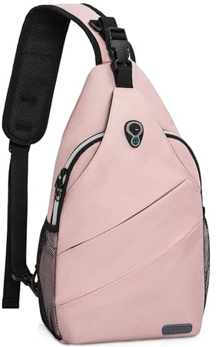 IBVIVIC Sling Rucksack, wasserdicht, Crossbody-Rucksack, Mehrzweck-Brusttasche für Damen und Herren, Pink
