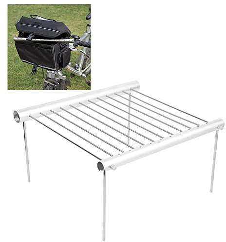 KIMISS Portable Stainless Steel Charcoal Grill - Folding Barbecue for Camping, Picnics & Tailgating