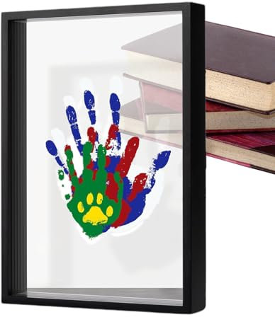 Baby-Hand- und Fußabdruck-Set, Handabdruck, Basteln, Andenken, transparenter Bilderrahmen, zum Aufhängen, Schreibtisch-Ornament für Babyparty, Kinderzimmer