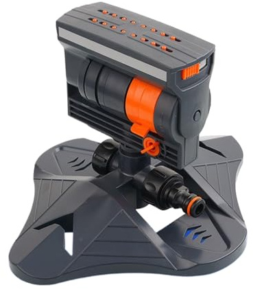 Arroseur de pelouse, 16 trous carré – Arroseur réglable rotatif à 360 degrés pour serre, parterre de fleurs, ferme, pelouse, parc, jardin, terrasse, potager
