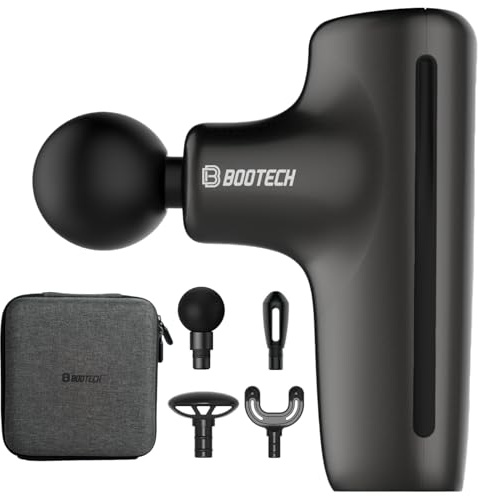 Pistola per massaggi muscolari, mini massaggio con 4 testine e 5 velocità, sollievo dal dolore rilassante, recupero muscolare, massaggiatore portatile silenzioso, fino a 4 ore di utilizzo, ideale per