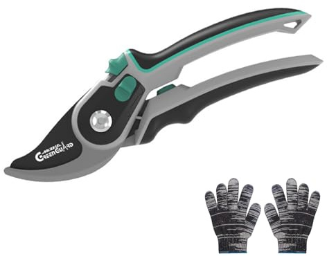 oupados Sécateur à enclume à cliquet haute performance - 223 mm