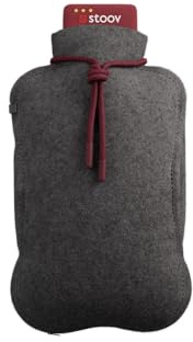 STOOV Homey XL - Krug - Drahtlos - Infrarot-Wärmetechnik - Base Batterie mit drahtlose Wärme - 28x42 cm - Original Grau