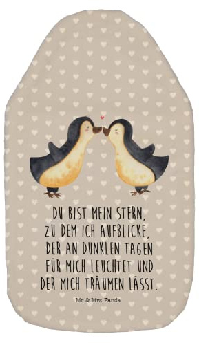 Mr. & Mrs. Panda Wärmflasche Pinguin Liebe - Geschenk, große Liebe, Wärmflaschenbezug, Körnerkissen, Verlobte, Jahrestag, Heiraten, Verlobter,