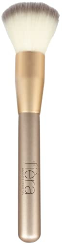 FIÈRA Finishing Powder Brush - Custom Facial Brush for Loose Powder - Quick & Easy Application - Lightweight & Easy to Clean - Pairs Perfectly with Fièra HD Matte Finishing Powder