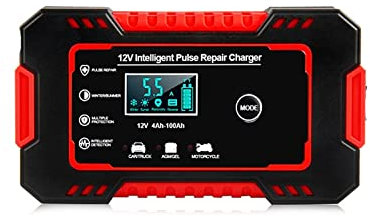 Avviatore Emergenza Batteria Auto 12V 3-5-6A Caricabatterie Intelligente LCD