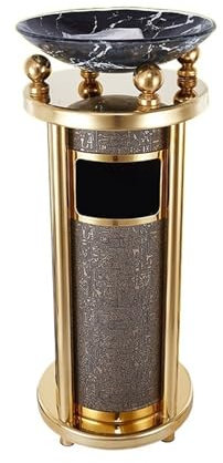 XUJUAN-0227 Aschenbecher für draussen Edelstahl Hotel Asche Eimer Mülleimer Lobby Vertikale Runde Aufzug Eingang KTV Korridor Asche Eimer Aschenbecher Standaschenbecher (Color : D)